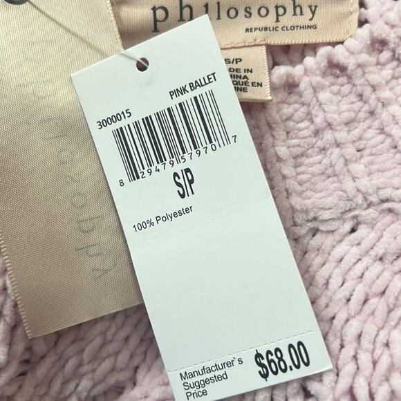 PHILOSOPHY FLUFFY PINK BALLET NWT SWEATER SIZE S/P‎ - Picture 5 of 7
